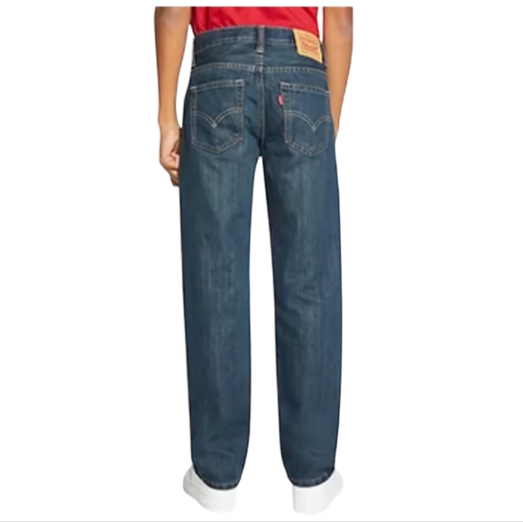 Levi’s 505 regular fit straight leg dark wash jeans - Picture 2 of 7